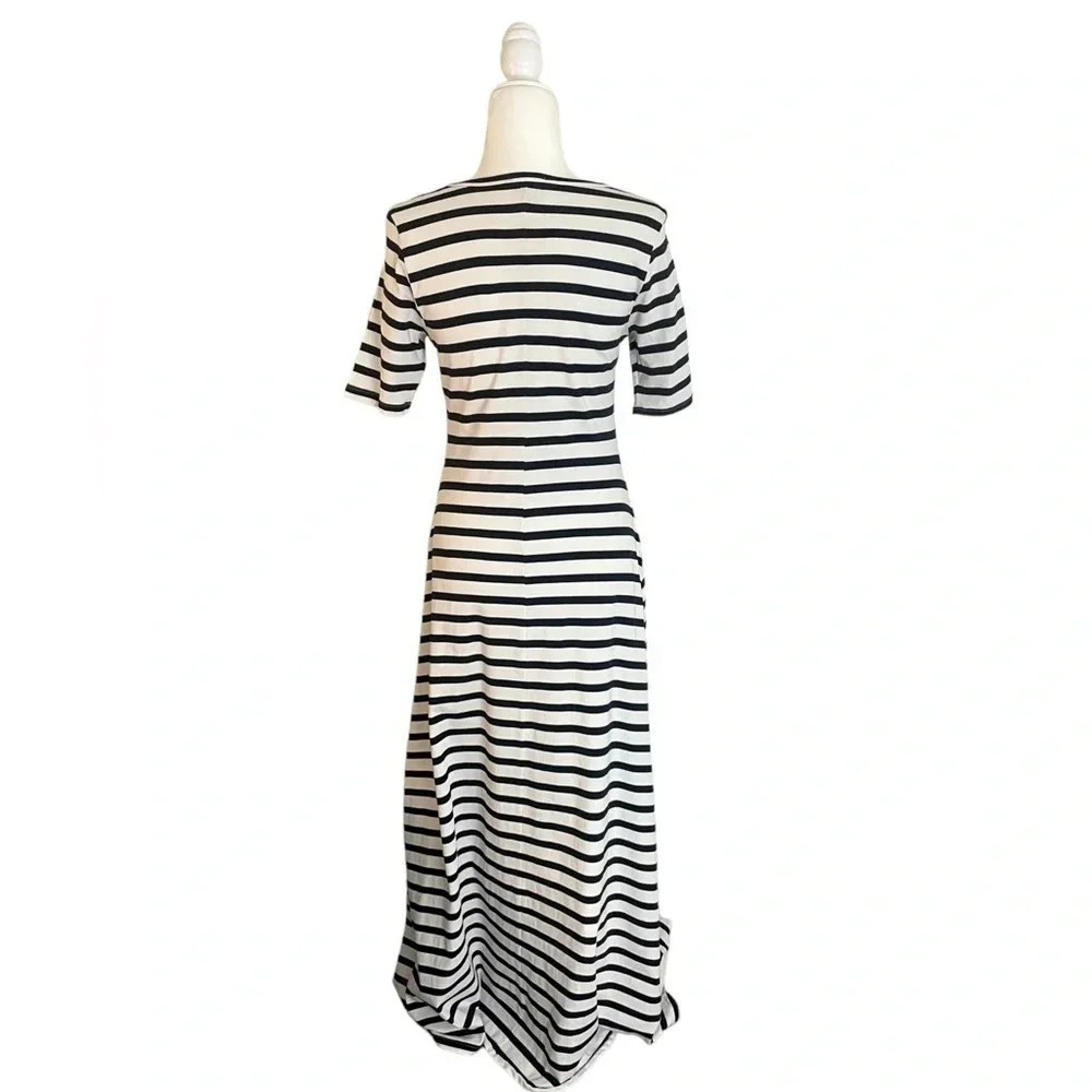 J.Crew High-Low Icon Navy Stripe Maxi Dress Size Small - Picture 5 of 6
